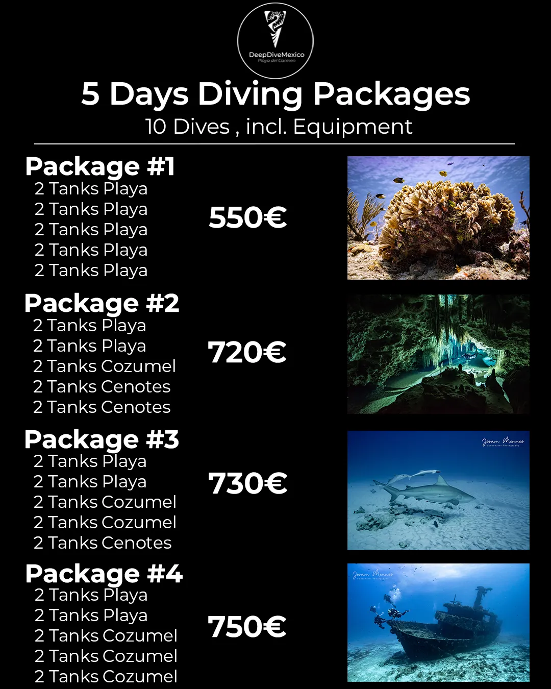DeepDiveMexico Dive Packages